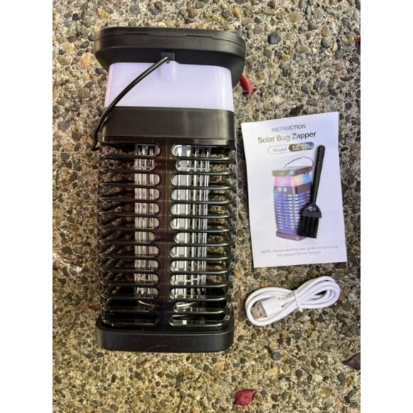 Bug Zapper Outdoor Indoor Mosquito Zapper Solar Fly Zapper Rechargeable Electric - Picture 2 of 3